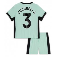 Chelsea Marc Cucurella #3 Tretí Detský futbalový dres 2023-24 Krátky Rukáv (+ trenírky)